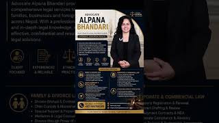 Legal Services with Advocate Alpana Bhandari +977-9847691209