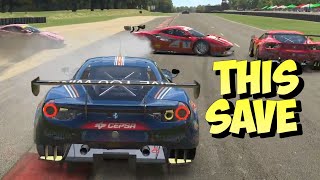 THREADING THE NEEDLE with this pass - Ferrari GT3 - iRacing