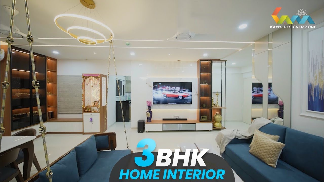 3BHK Home Interior | Лучший дизайнер интерьера в Пуне | Kams Designer Zone