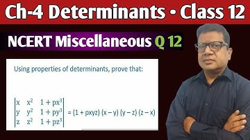 Using properties of determinants prove that (1+pxyz)(x-y)(y-z)(z-x) | Miscellaneous Q 12 Determinant