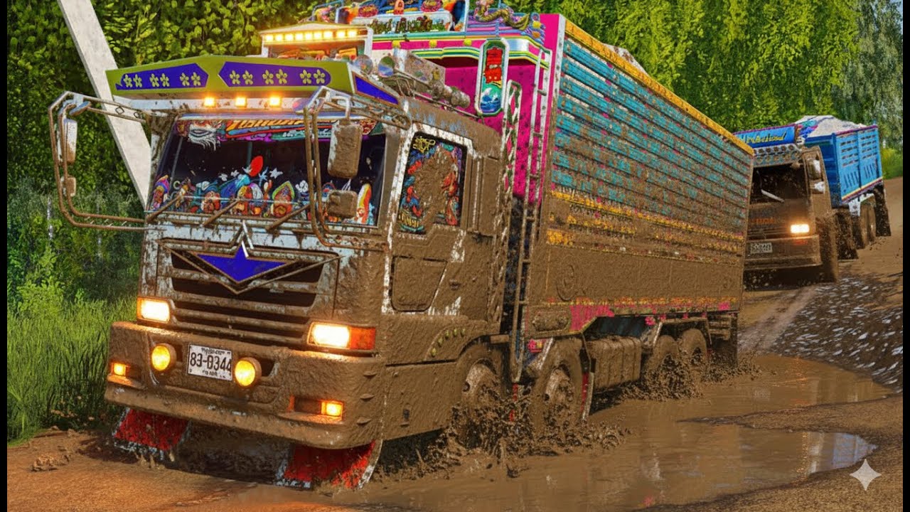 ฮีโน่โปรเฟีย12ล้อวิ่งงานลุยทางโหดขนหินมาซ่อมถนน FARMING SIMULATOR 19