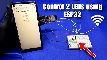 🔌 Control 2 LEDs using ESP32 Web Server via WiFi! 🌐💡 (Live Demo)