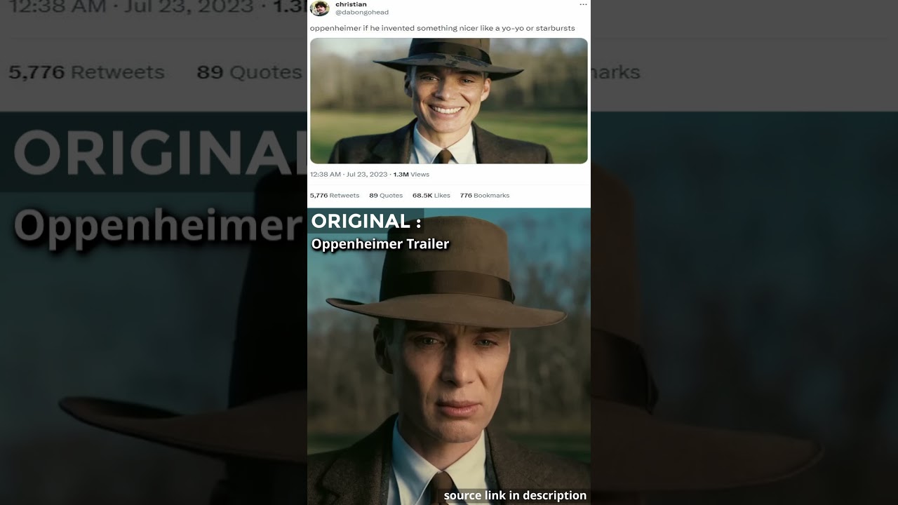 "Oppenheimer Smiling" meme- origin