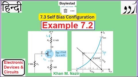 (U)EDC(B)  Example 7.2 || FET Self Bias