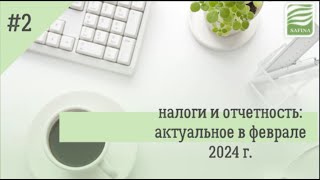 Налоги и отчетность. Актуальное на февраль 2024 г.