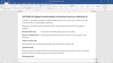 MGT211 Digital Business | Lecture 43 | Orient Academy