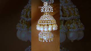 Luminous Diamond Ear Rings II Devi Pavitra Gold &amp; Diamonds
