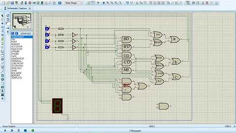 7 segment display Proteus 8 professional