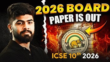 Class 10! ICSE 2026 paper is OUT (Click before deleted)⚠️