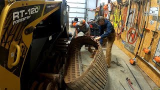 Track and undercarriage work on ASV rt120