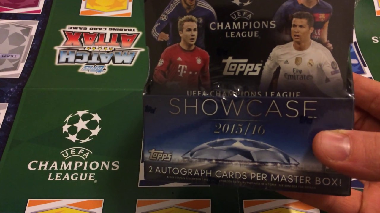 Unboxing 2016 Topps UEFA Champions League Showcase Soccer Hobby 
