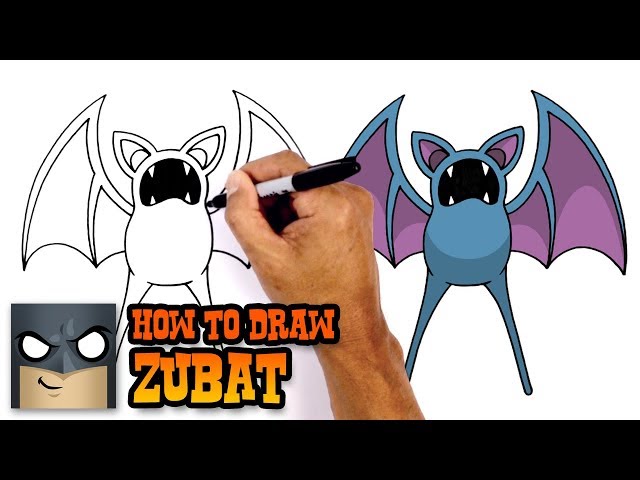 How to Draw Zubat | Pokemon - Videos For Kids