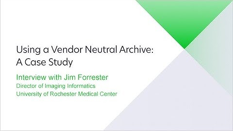Using A Vendor Neutral Archive: A Case Study
