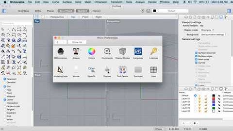 The Rhino 5 for Mac Interface