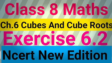 Class-8 Ex-6.2, Q1, Q2 (Cube and Cube Roots) Chapter6 Math, New CBSE NCERT Book 2023-24