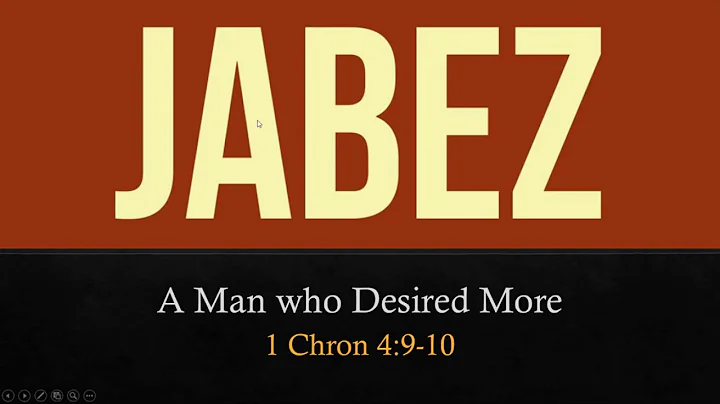 Jabez - 1 Chron 4:9 10