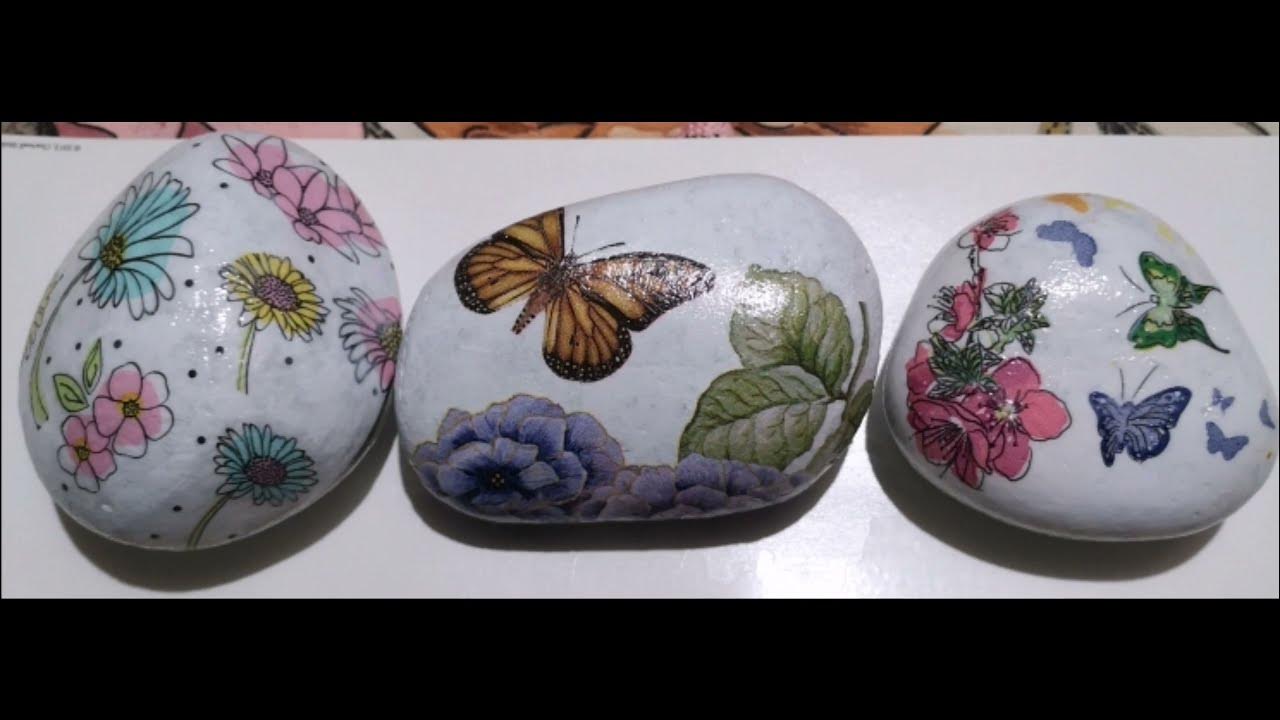 How to decoupage rock YouTube