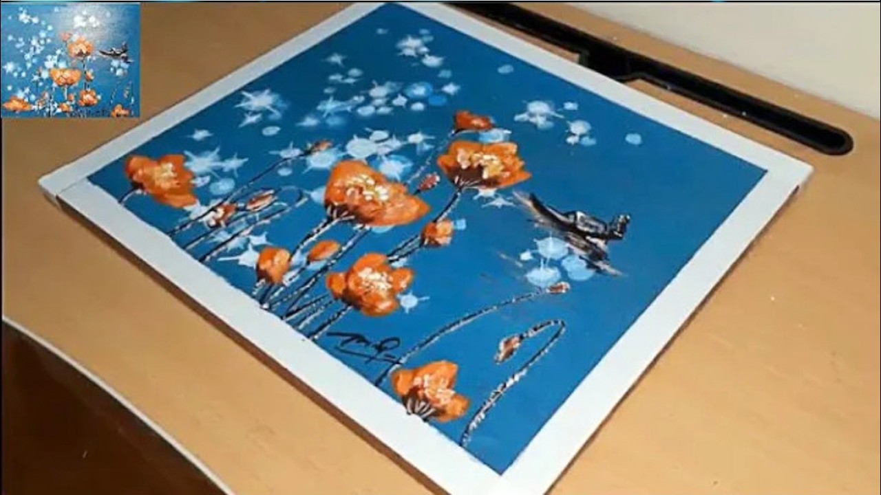 Easy way to draw a landscape painting - Acrylic Painting for Beginners