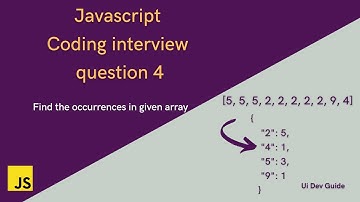 Zoek het voorkomen in de gegeven array in JavaScript | JavaScript interview coderingsvragen @uide...