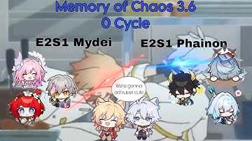 E2S1 Mydei x E2S1 Phainon 0 cycle | MOC 3.6 | Honkai Star Rail