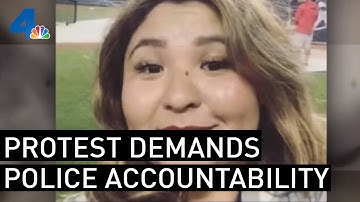 Protest in Silver Lake Calls for Police Accountability in Death of Trader Joe