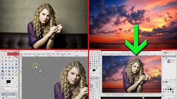 Gimp tutorial - How to combine / blend two pictures together