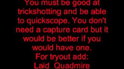 Laid - Brand new Trickshot clan - MW2/MW3 - PS3 ONLY.