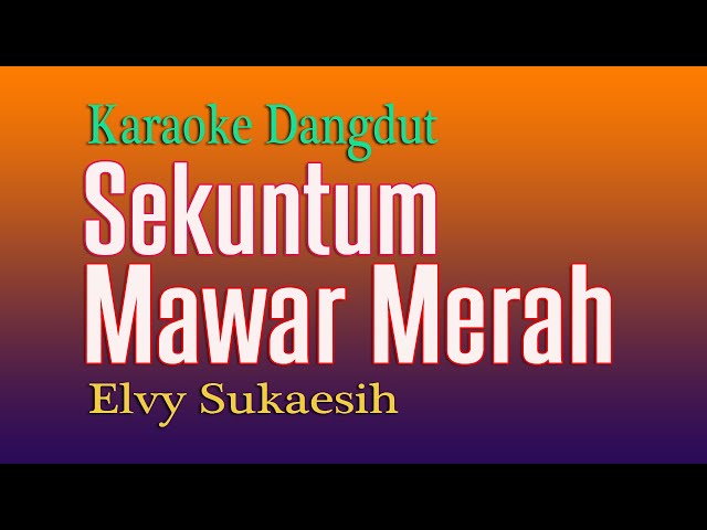 Sekuntum Mawar Merah - Elvy Sukaesih  - Karaoke Dangdut Sepanjang Masa class=