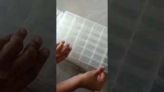 Unwraping 2 pcs combo Multipurpose 36 compartment Grid Storage Box