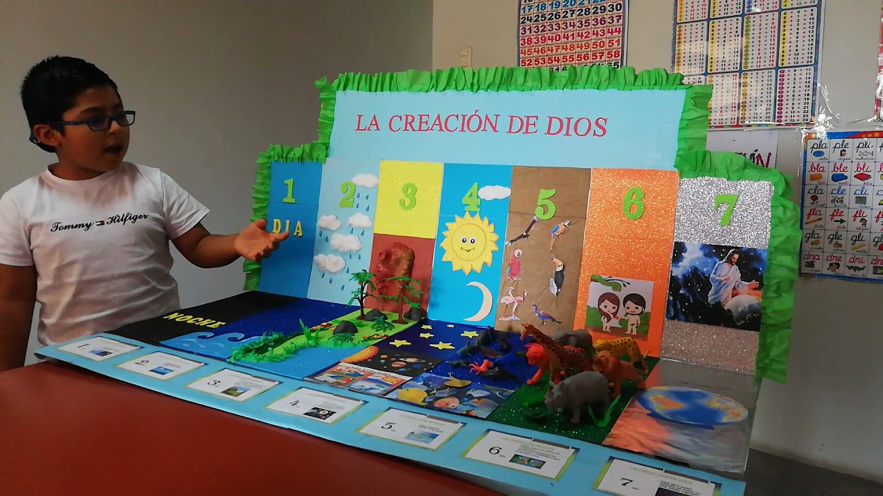 Exposición de la creación de Dios para niños