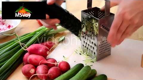 Stock Footage - Grated Cucumber
