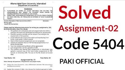 aiou | Compulsory English solved assignment-02 | Code 5404 | PAKI OFFICIAL