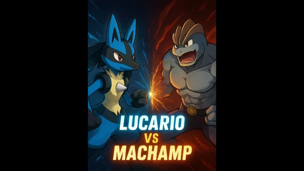 LUCARIO VS MACHAMP || LUCARIO ATTITUDE STATUS || 