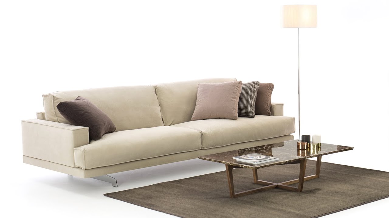 Halton modern leather sofa
