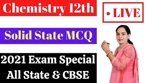 Solid State MCQ |Class 12 Chemistry|CBSE|HBSE|Haryana Board