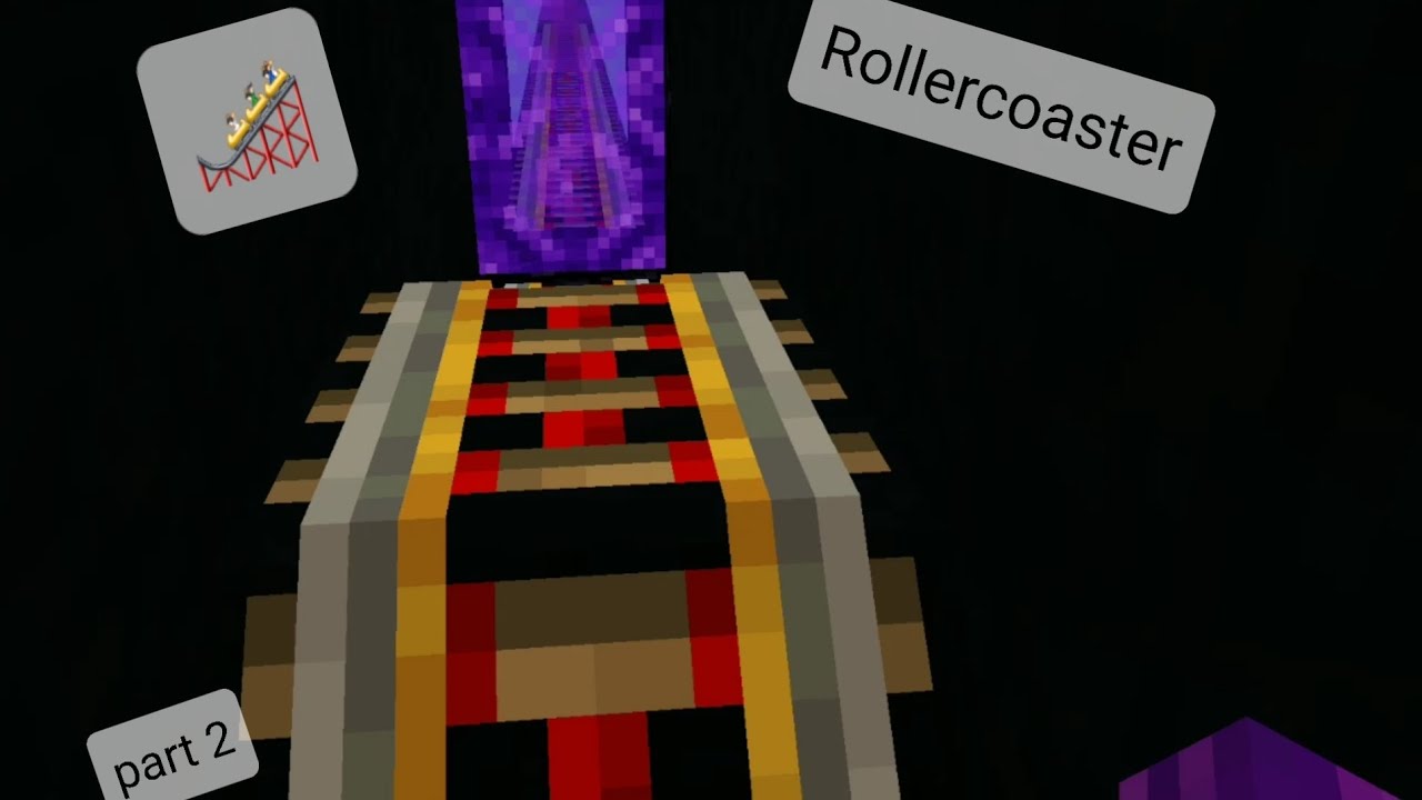 Rollercoaster in Minecraft (part 2) - YouTube