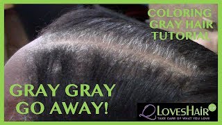 Natural Black Haircolor on Gray Hair... Coloring Gray Hair!