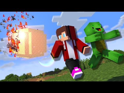 MAIZEN : Stop the Moon from Colliding - Minecraft Animation JJ & Mikey