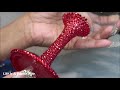 DIY DOLLAR TREE WINES GLASS GLAM TRANSFORMATION- HOW TO BLING YOUR WINE GLASS WITH RED RHINESTONES