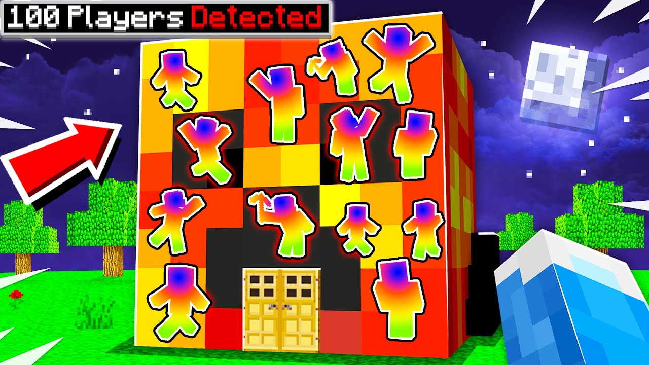 100 PLAYERS vs HIDE N SEEK Inside PRESTON'S HOUSE! (Minecraft) YouTube