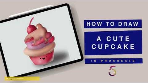 PROCREATE| How to draw a CUTE CUPCAKE | iPad Illustration Tutorial | Free Brush + Colour Palette