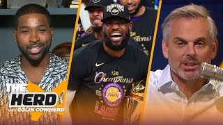 Tristan Thompson reacts to LeBron's 4th title, talks GOAT debate and Lakers | NBA | THE HERD