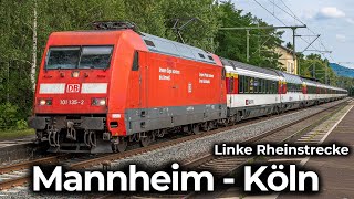 Abschied vom EuroCity - EC 8 | 4K Führerstandsmitfahrt: Mannheim - Köln | Linke Rheinstrecke & BR101