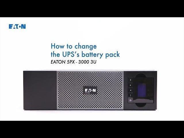 How to change the UPS's battery pack - Eaton 5PX 3000 3U - YouTube