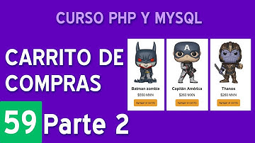 Carrito de compras desde cero Parte 2 | Curso PHP y MySQL #59