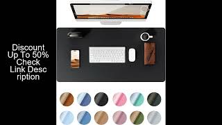 Desk Pad Protector, Office Desk Mat, Large Mouse Pad, Waterproof  Non-Slip PU Desk Blotter for Offic