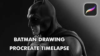 Drawing Batman (Ben Affleck Version) - Procreate Timelapse