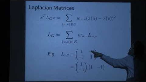 Sparsification of graphs and matrices - Daniel Spielman