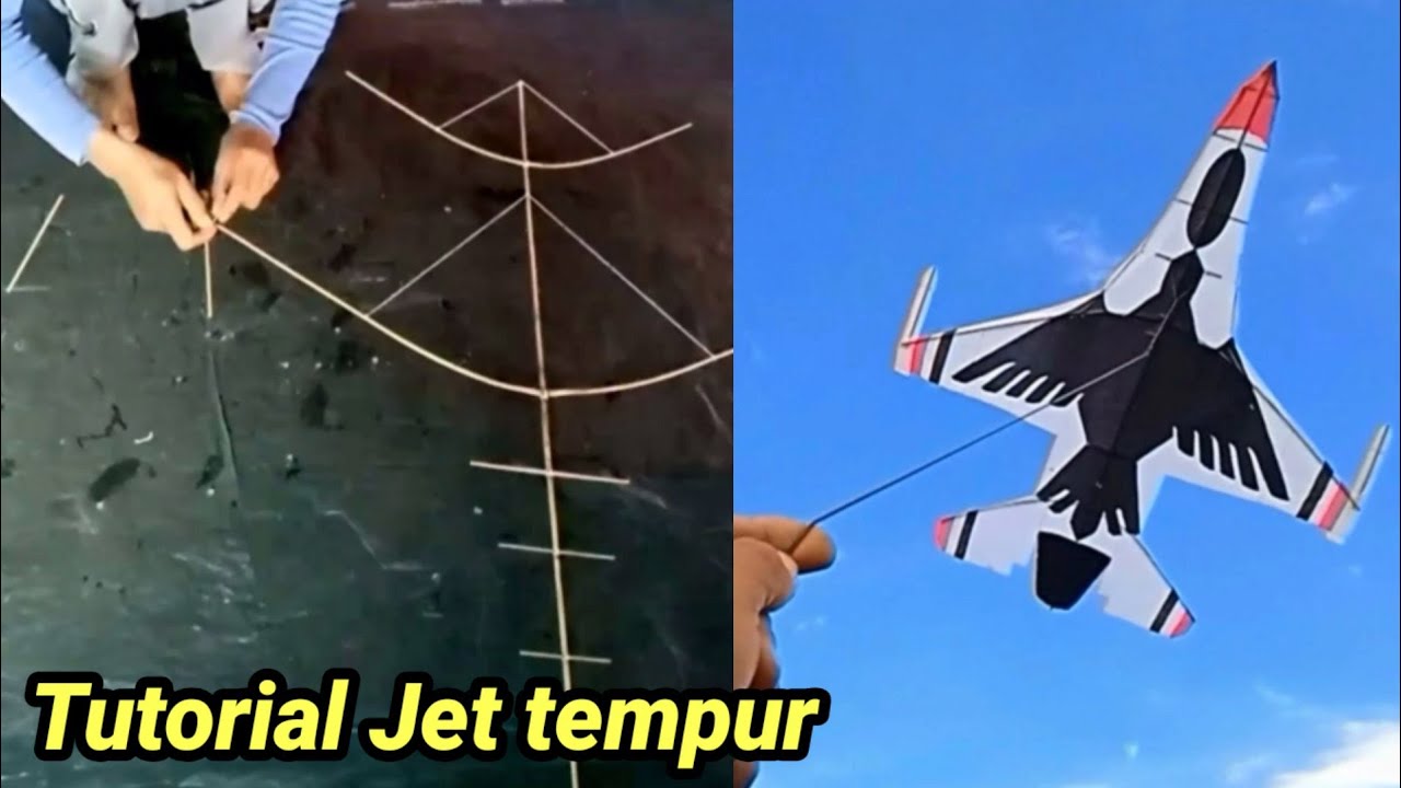 Layangan Jet Amazing!! Cara Membuat Layang Layangan jet tempur Dari Bambu - YouTube