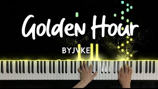 Golden Hour SLOWER VERSION, LOWER KEY (piano sheet music) - JVKE